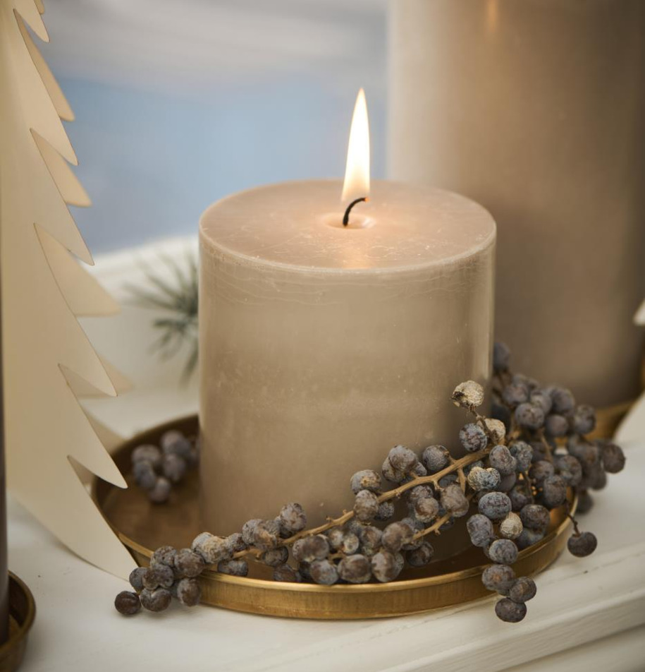 Kyrkoljus Rustik Lin 10cm från IB Laursen i dekoration