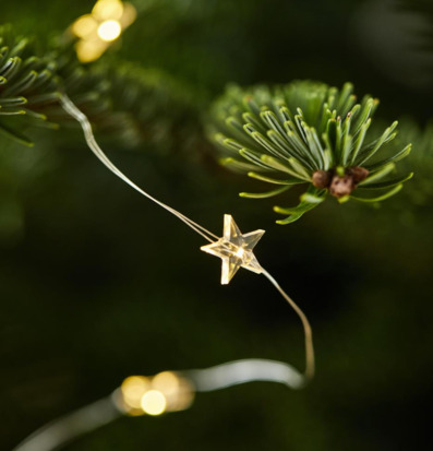 Ljusslinga Stjärnor från IB Laursen på gröna grenar