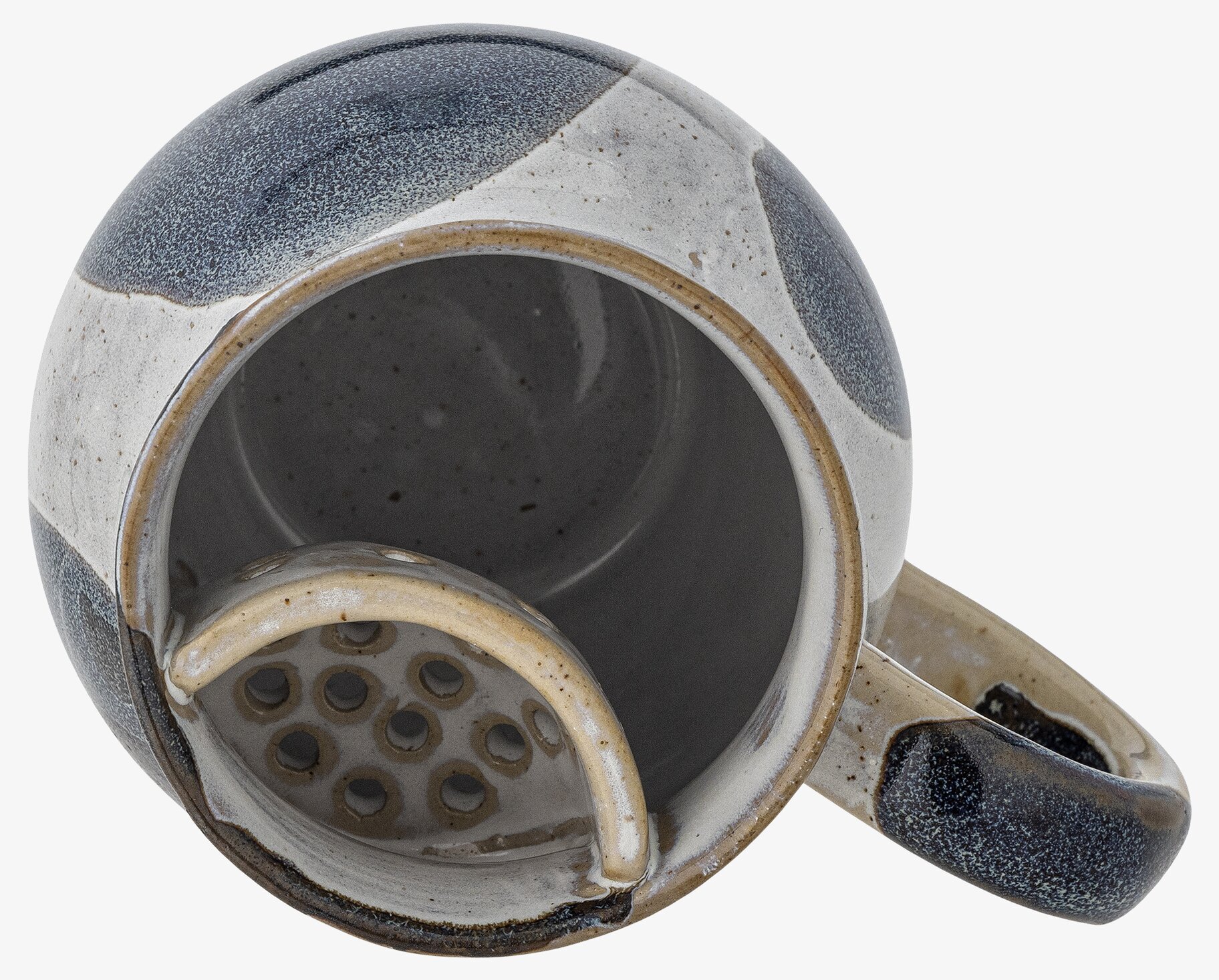 Mugg Te Stengods Creme/Blå från Bloomingville i fokus