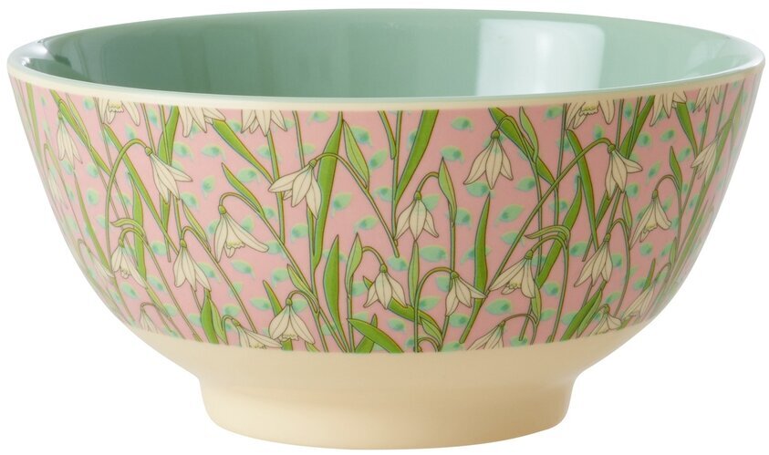 Skål New Snowdrop Print från Rice med snödroppsmönster