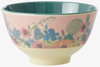 Liten Skål Flower Collage Print från Rice med blommönster