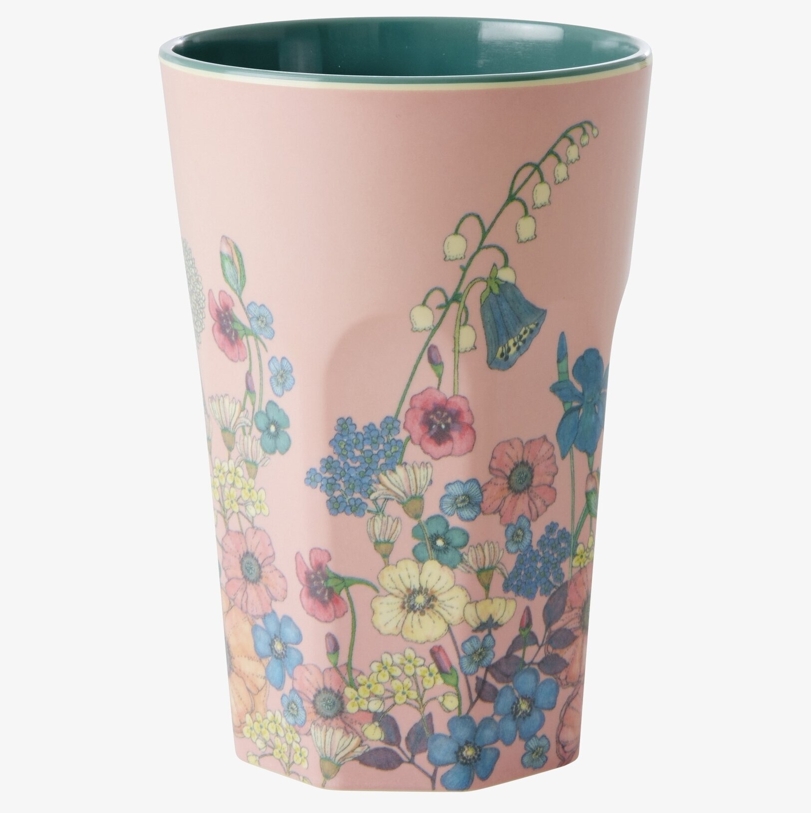 Mugg Latte Flower Collage Print från Rice med blommotiv