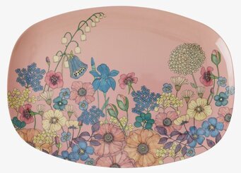 Tallrik Flower Collage Print från Rice med blommigt mönster