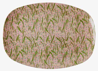 Tallrik New Snowdrop Print från Rice med snödroppemönster