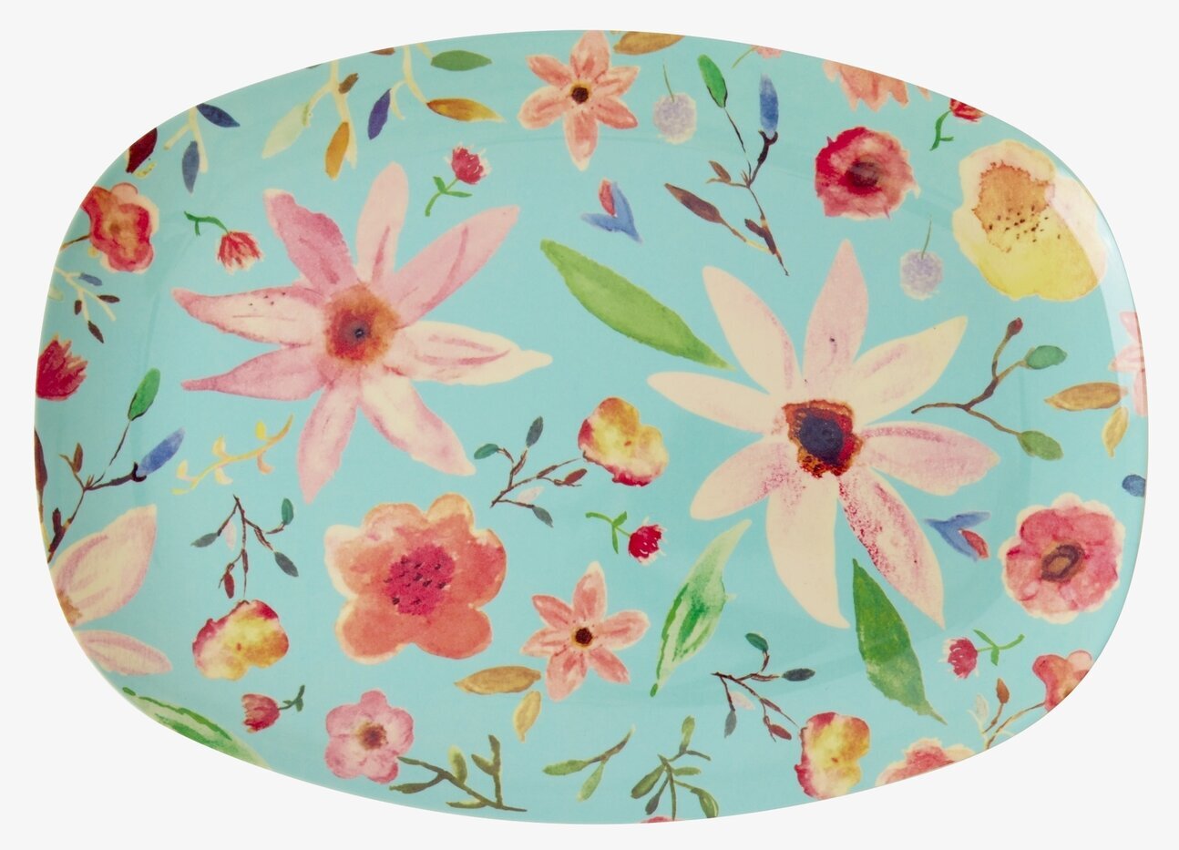 Tallrik Selma Flower Print från Rice med färgrik blomdesign