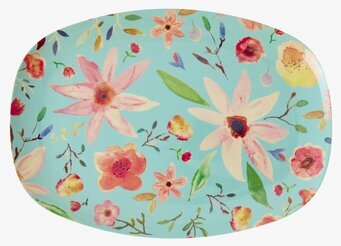 Tallrik Selma Flower Print från Rice med färgrik blomdesign
