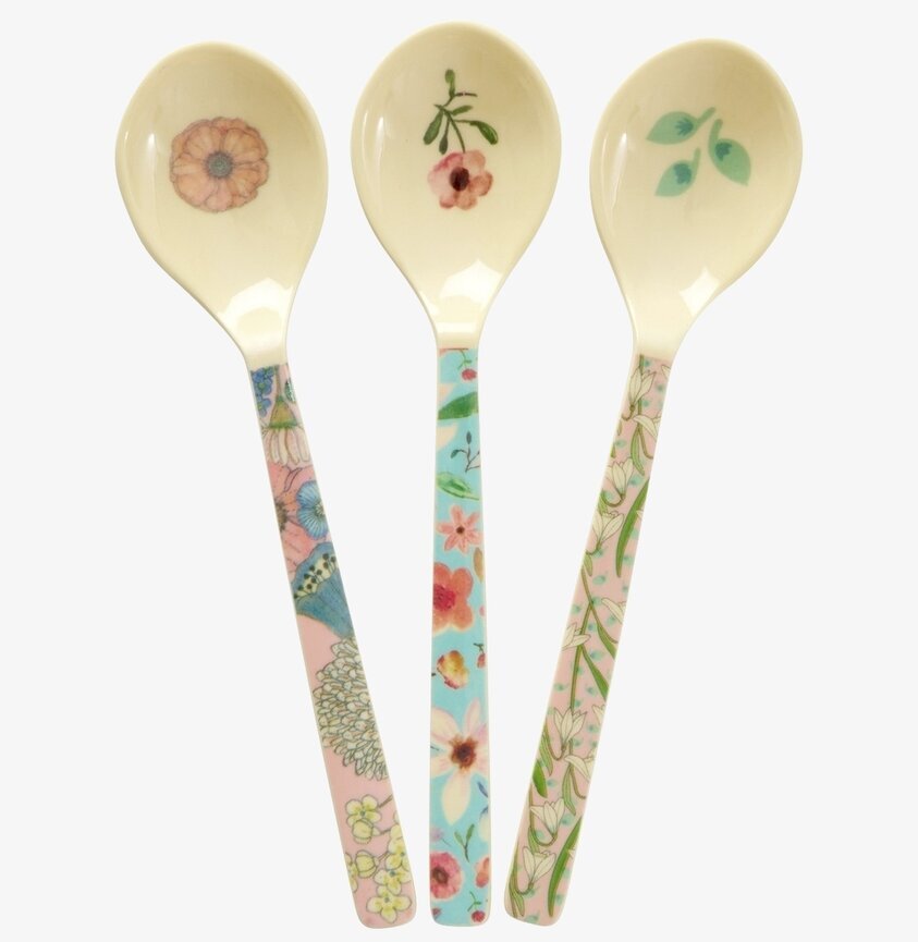 Korta Skedar - Flower Prints från Rice med blommönster