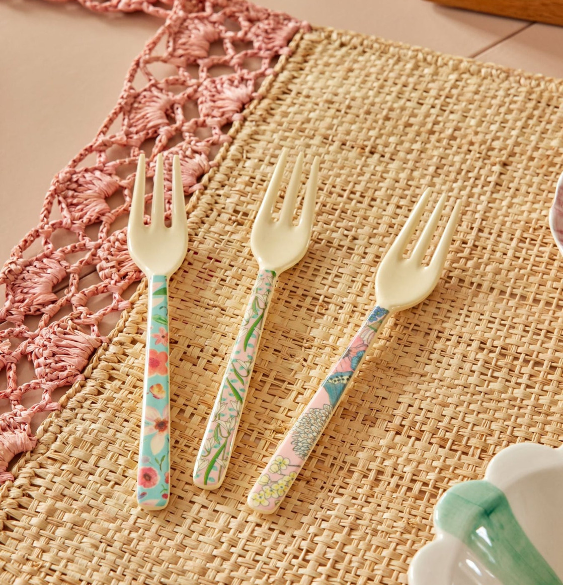 Tårtgaffel 3-pack - Viva La Vida från Rice på bordstablett