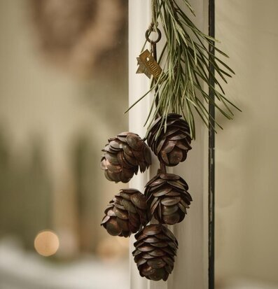 Hängande Gren Med Kottar från IB Laursen i fönsterkarm