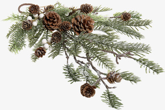 Fleur Gran Med Kottar från Chic Antique, vinterdekoration