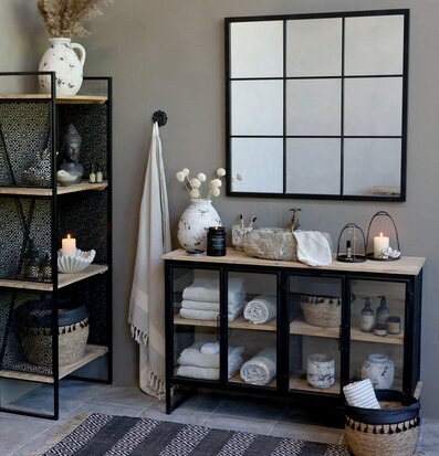 Grimaud Ljusstake Antiksvart Set/2 från Chic Antique på bänk