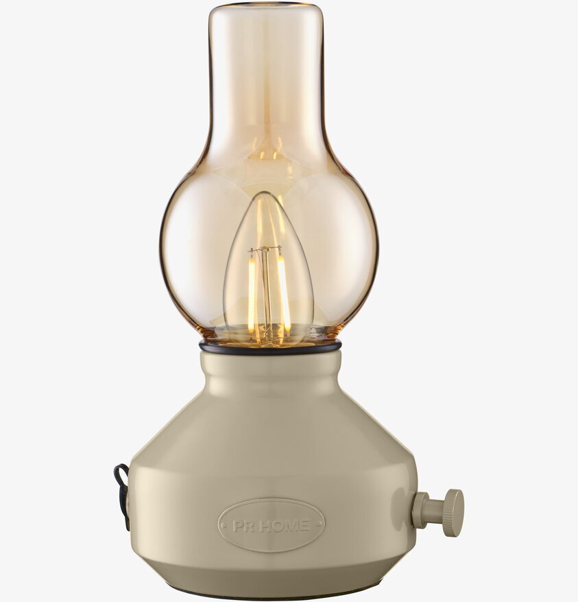 Bordslampa Glimt Sand/Amber från PR Home med amber glaskupa