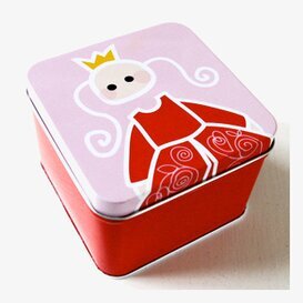 Blafre Liten box - Röd prinsessa med prinsessdesign