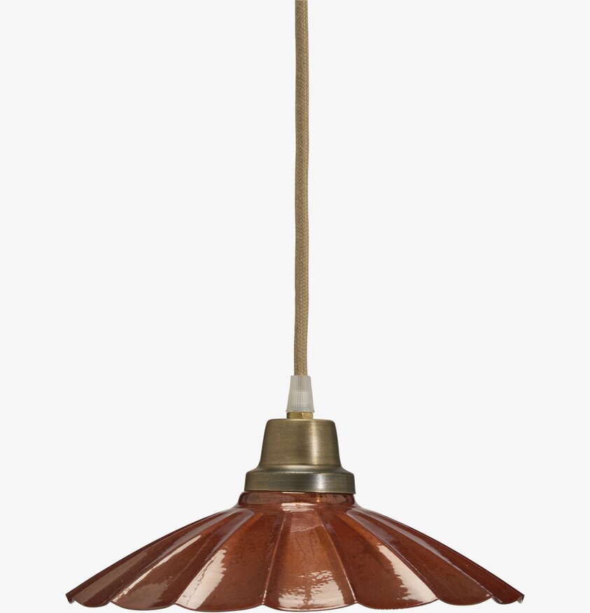 Fönsterlampa Ester Terracotta 24cm från PR Home mot vit bakgrund