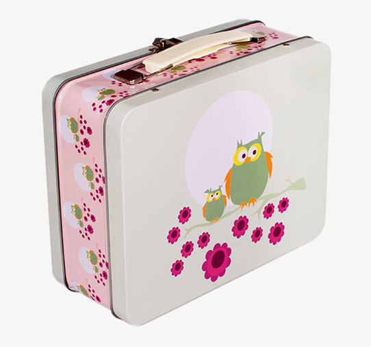 Matbox Uggla från Blafre med ugglemotiv och retro känsla