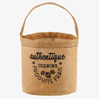 Bild av rustik jute förvaringspåse för köket