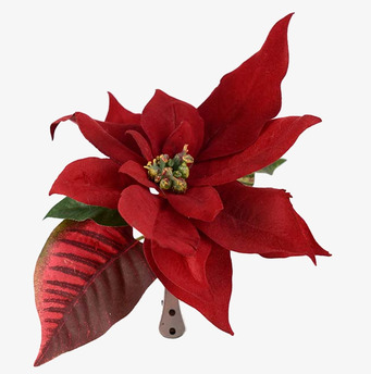 Julstjärna med clips Röd från Mr Plant med realistiska blad