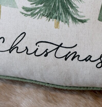 Kuddfodral Christmas från Chic Antique med julgransmotiv