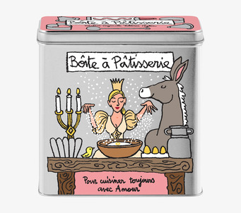 Bild av charmig plåtburk med fantasifull design