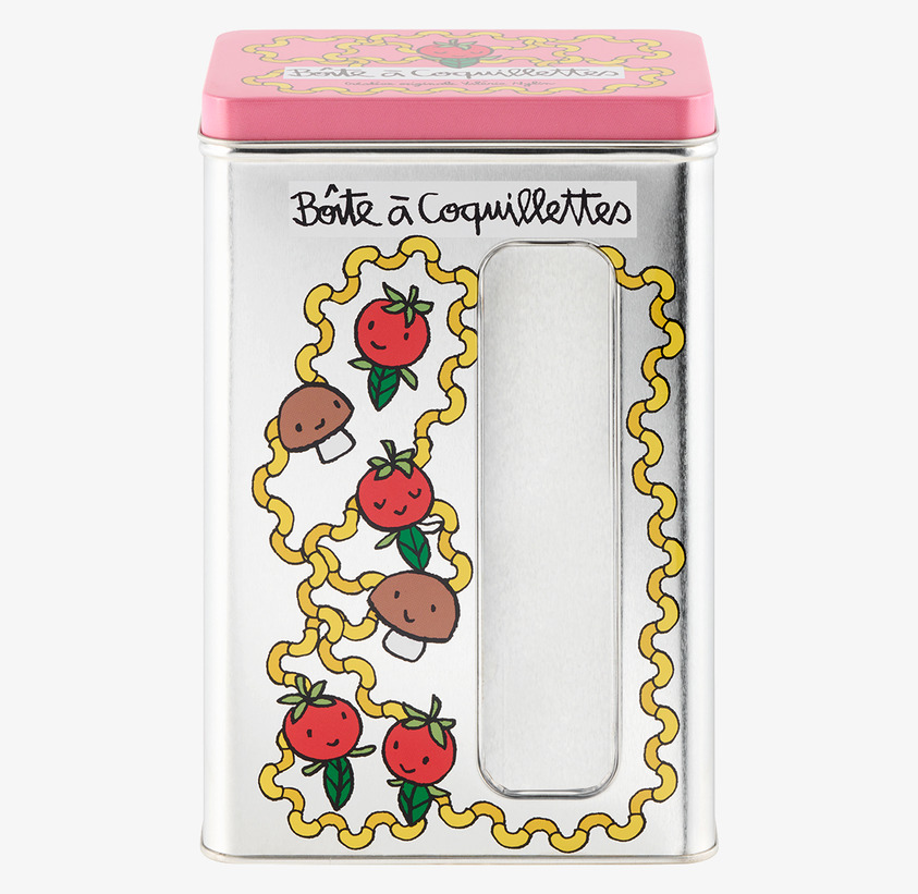 Plåtburk Pasta Rosa från Derriére la porte med fönster