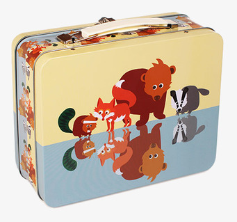 Blafre Matbox Djur med färgglada djurmotiv och handtag