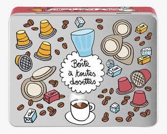 Bild av dekorativ kaffekapselburk med unik design