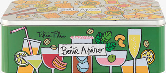 Bild av färgglad plåtburk med festlig design