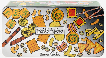 Bild av färgglad och lekfull plåtburk med design