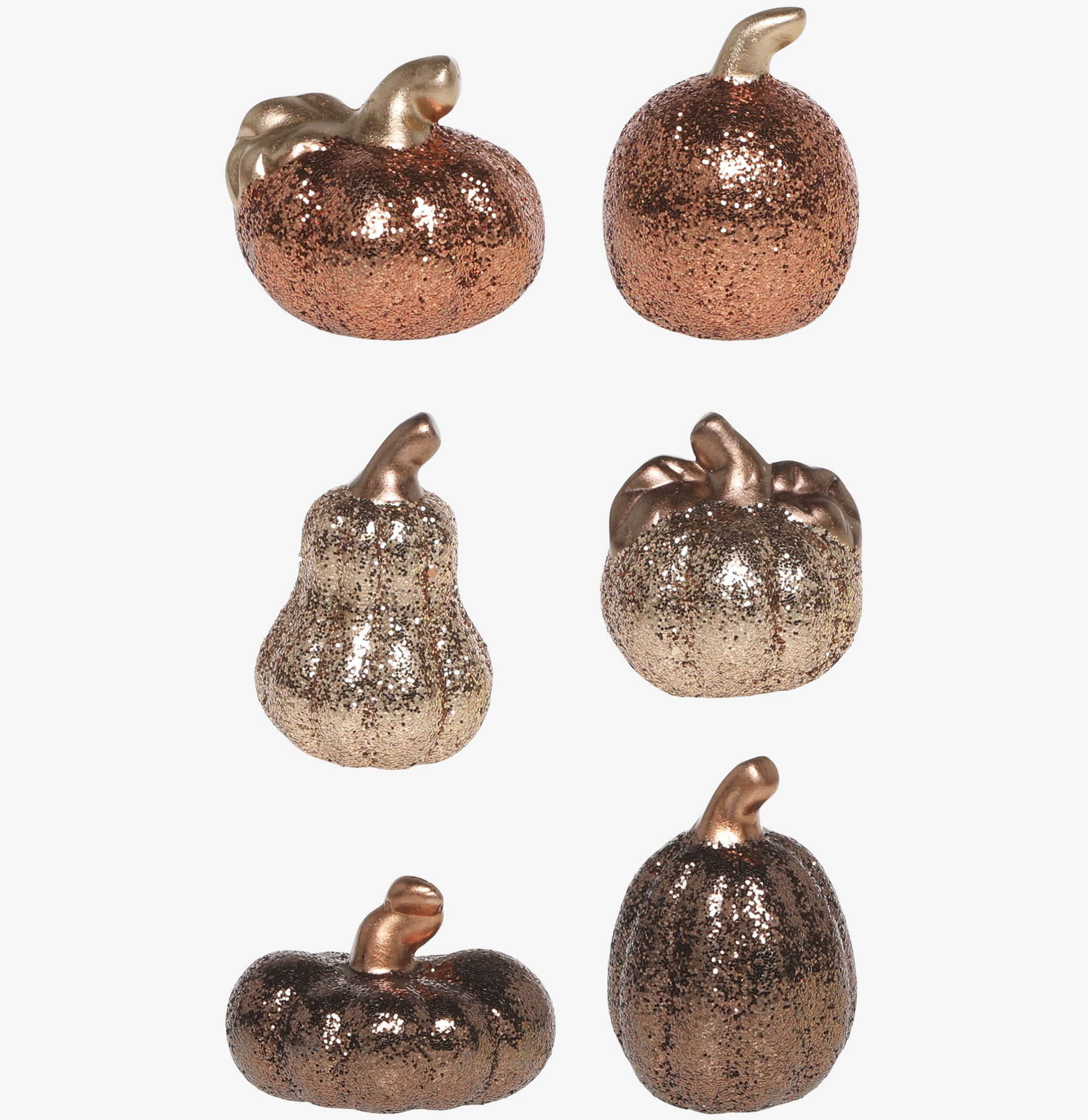 Dekorationspumpor Set/6 Glitter från Chic Antique med glitter