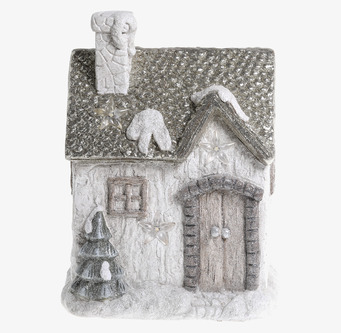 Stort Julhus LED-Stjärnor H39cm från Chic Antique i snö