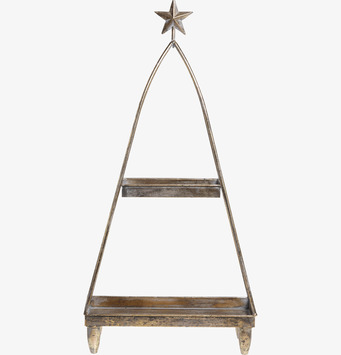 Etagere Antik Mässing från Chic Antique med triangulär form