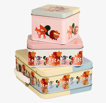 Liten Plåtburk Djur från Blafre med lekfullt djurmönster