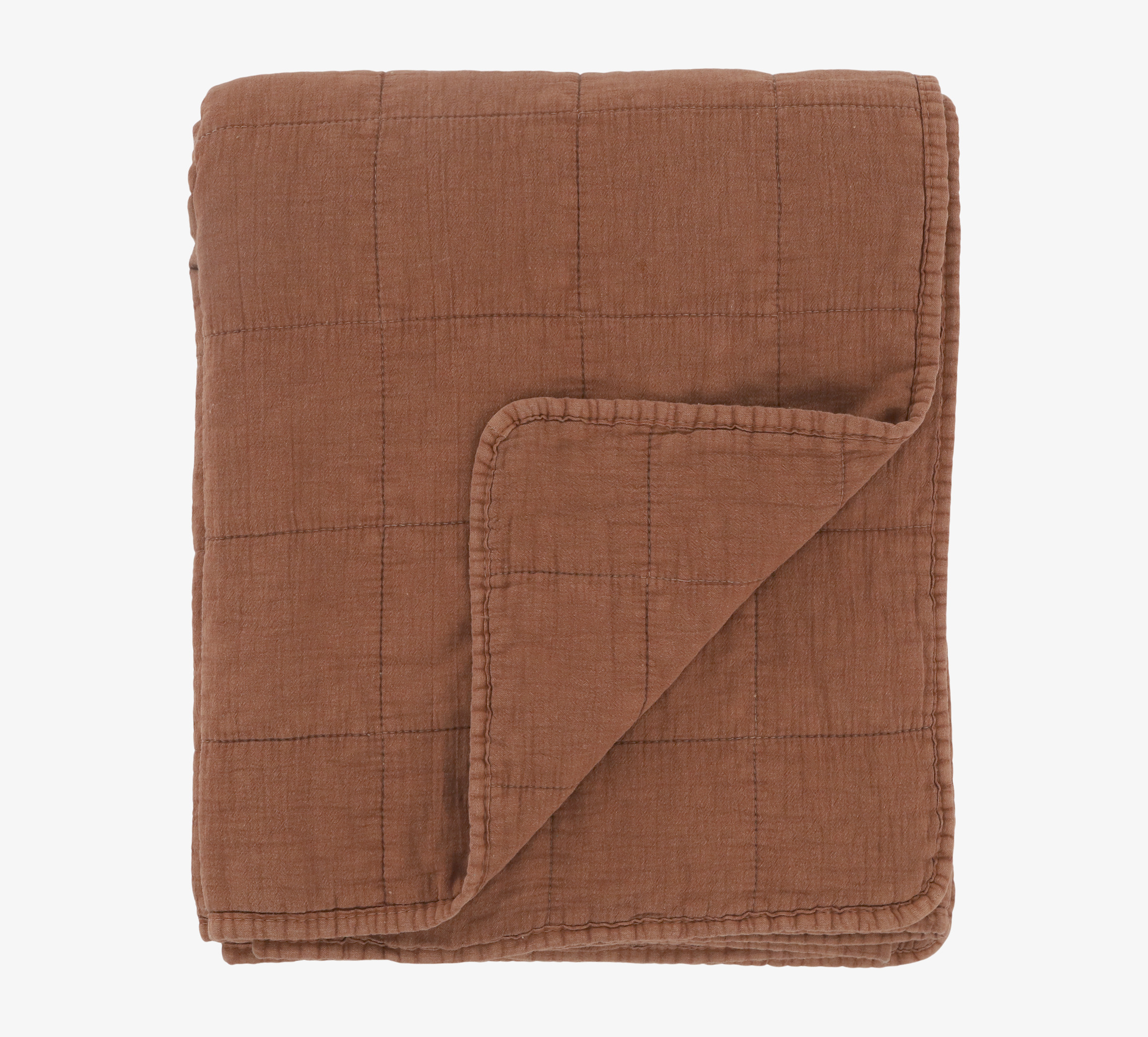 Aix Vintage Quilt Terracotta från Chic Antique i terrakotta