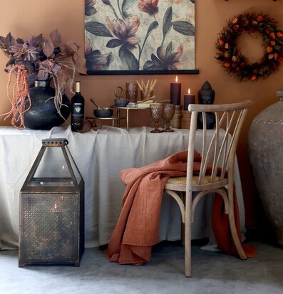 Aix Vintage Quilt Terracotta från Chic Antique på trästol