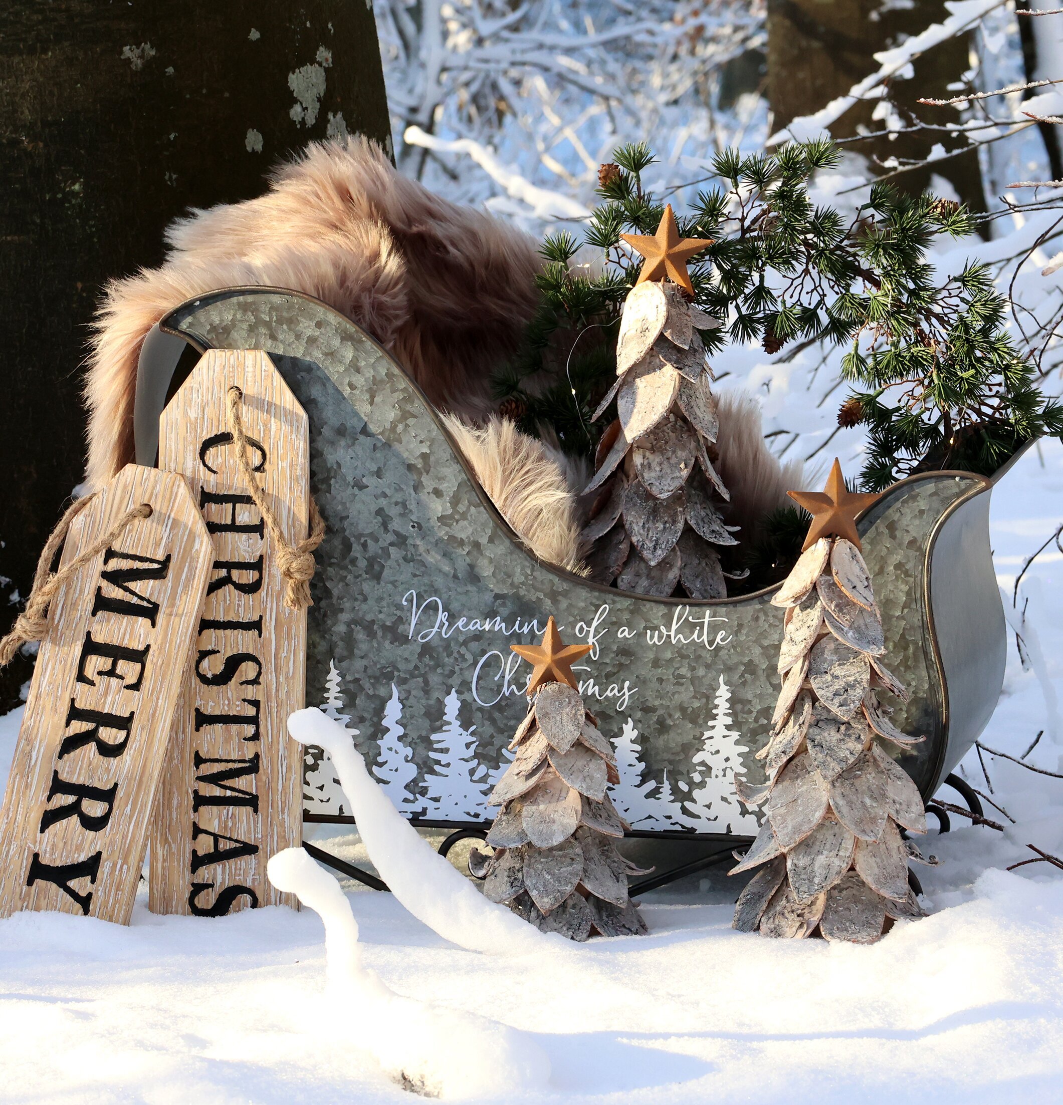 Släde - Dreaming Of A White Christmas från Chic Antique