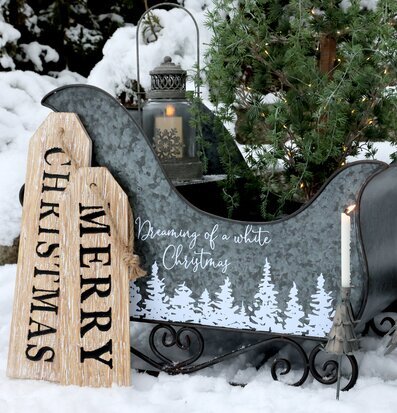 Släde - Dreaming Of A White Christmas från Chic Antique