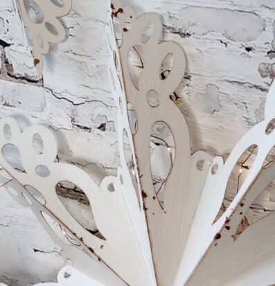 Väggdekor Snöflinga Antikvit Ø43cm från Chic Antique