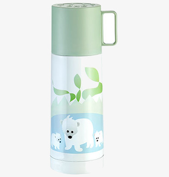 Termos Isbjörn från Blafre, vit med isbjörnsillustration