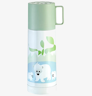 Termos Isbjörn från Blafre, vit med isbjörnsillustration