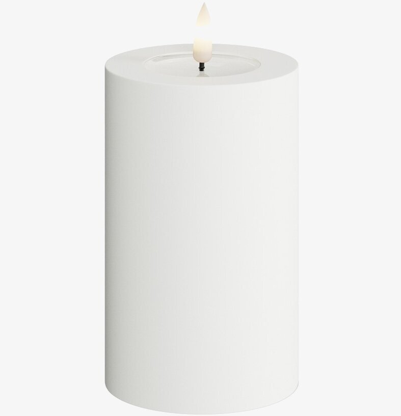 Blockljus Utomhus Vit 7.5x12.5cm från Deluxe Homeart utomhus