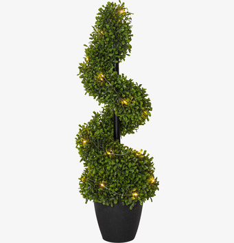 Dekorationsträd Buxbom från Star Trading med LED-lampor
