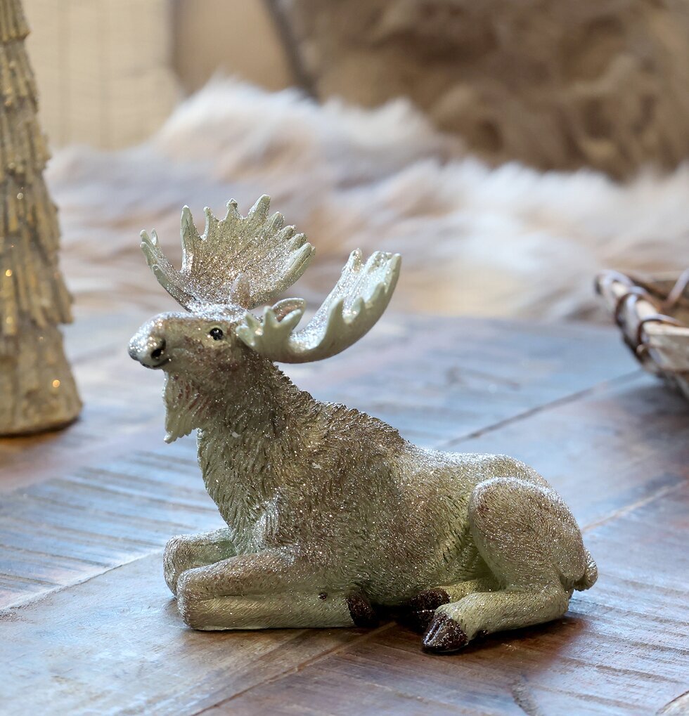 Glittrande Älg Verte från Chic Antique på rustikt träbord