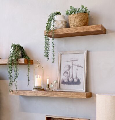 Vägghylla Natur 90cm 60cm Chic Antique Vägghyllor