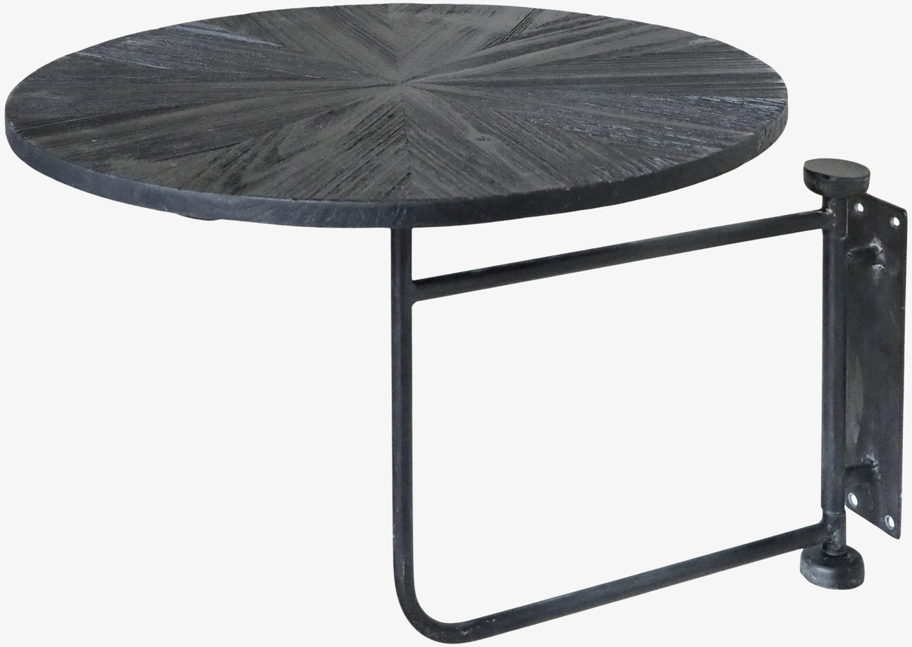 Väggbord Ø35cm Antiksvart från Chic Antique, rustik känsla