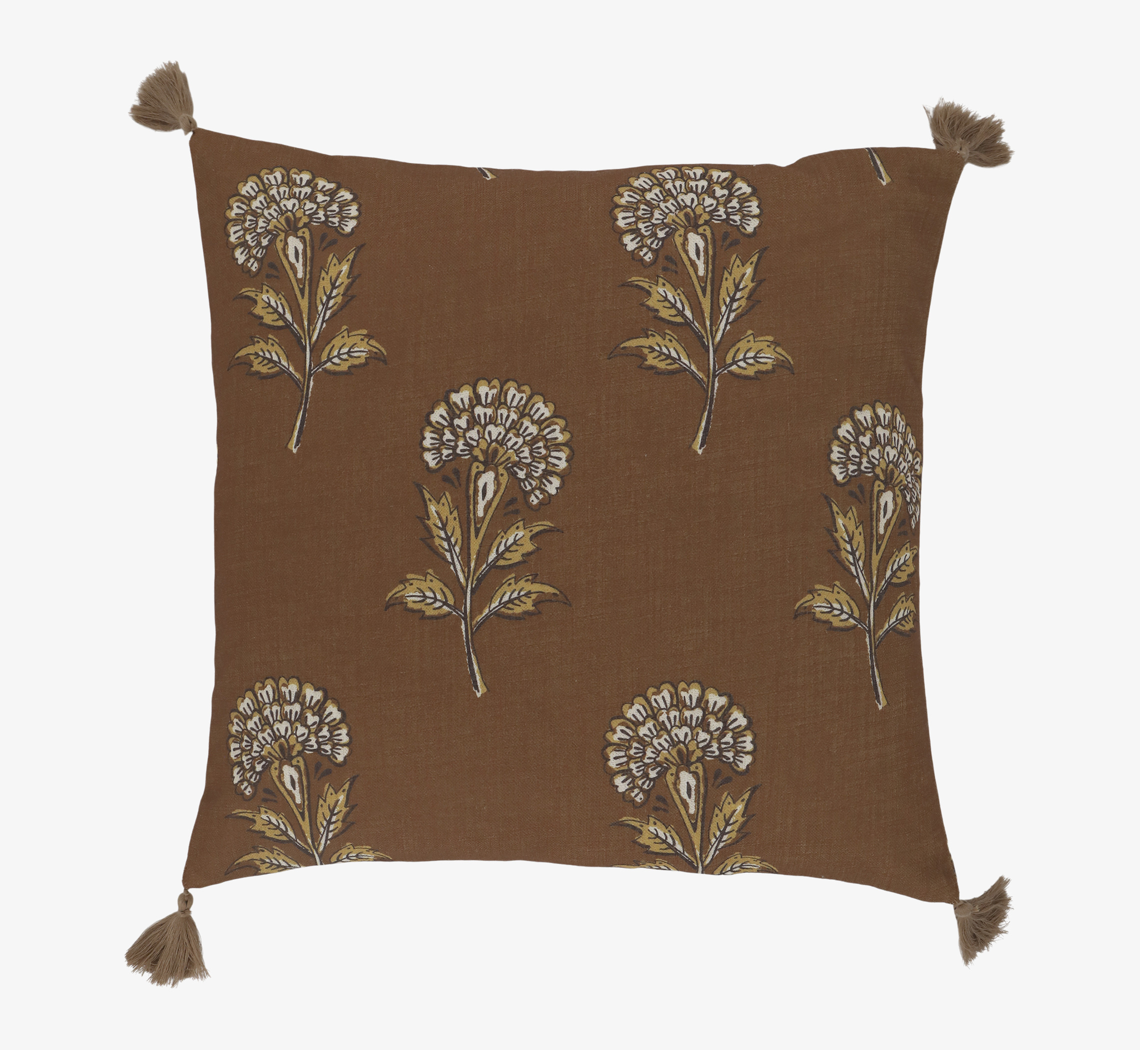 Kuddfodral Aix Terracotta från Chic Antique med botaniskt mönster