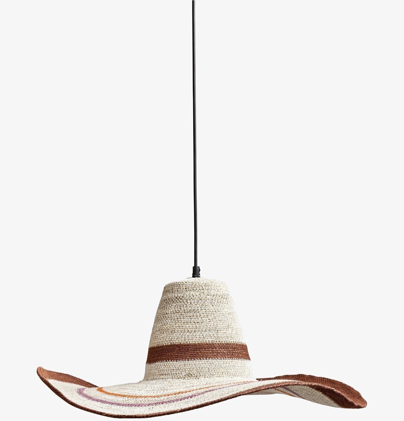 Taklampa OffWhite Rice från Rice med flätad textil i offwhite