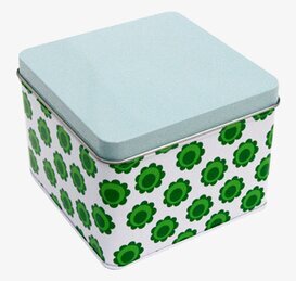 Liten box - Gröna blommor från Blafre med blommönster