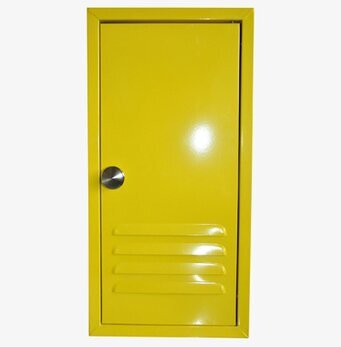 Nyckelskåp Gul från Waterquest i robust metall med vridlås