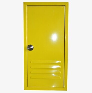 Nyckelskåp Gul från Waterquest i robust metall med vridlås