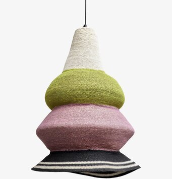 Taklampa Green Rice från Rice med färgblock och texturer